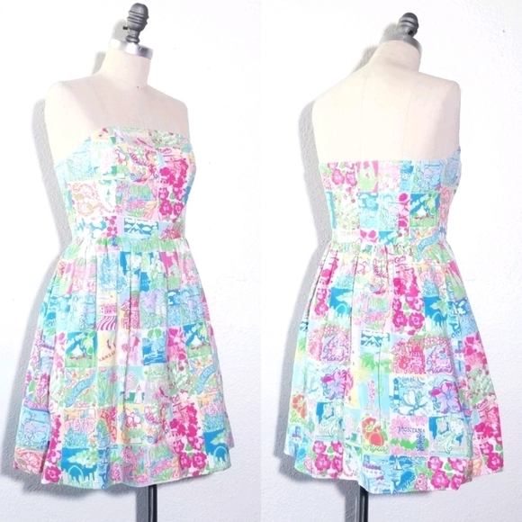 LILLY PULITZER Lottie State of Mind Patchwork Dres - Picture 4 of 12